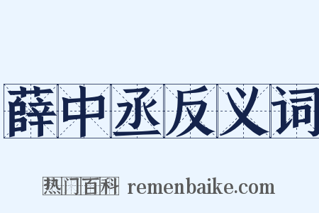 薛中丞反义词是什么意思的图片